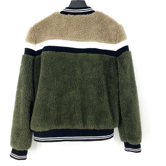 EMORY PARK Chevron ColorBlock Sherpa Bomber Jacket - Picture 13 of 16